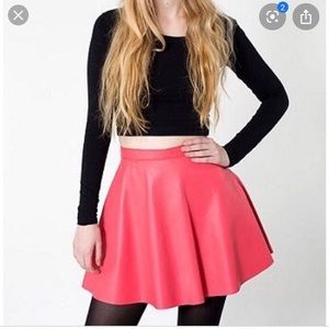 American apparel leather A line skirt💝
